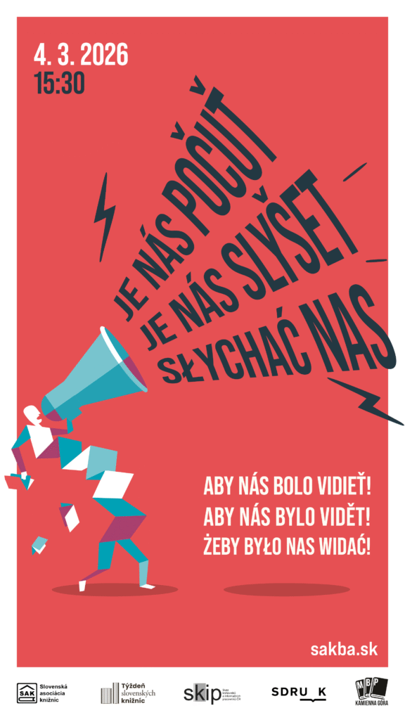 Plakat w trzech językach do akcji SŁYCHAĆ NAS – ŻEBY BYŁO NAS WIDAĆ!